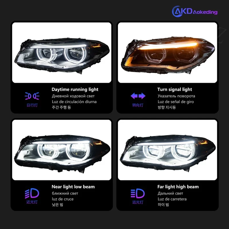 Phares LED BMW Série 5 F10 F18 2011-2017