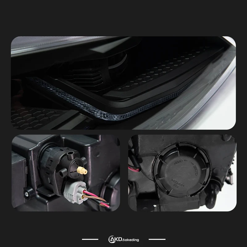 Phares AKD VW Golf 7 MK7 2012-2017 GTI Rouge Argent Noir