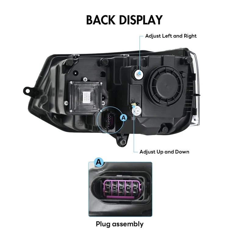 Phares LED VW T5.1 2013-2015 T6 2016-2019 Projecteur LED