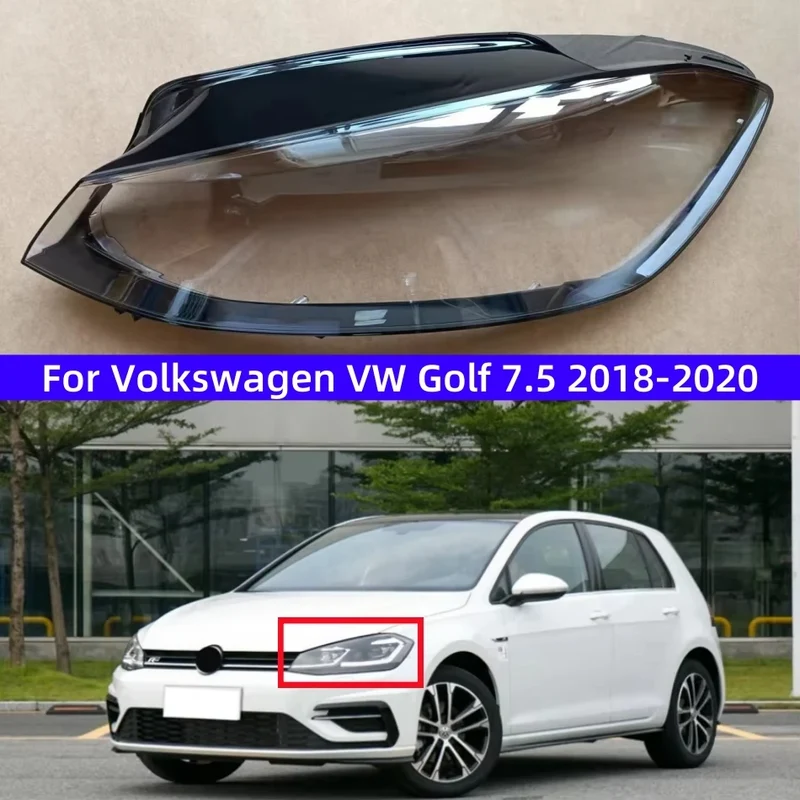Coque Lentille Phare VW Golf 7.5 2018-2020 Transparente