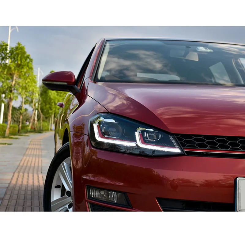 Phares LED VW Golf 7 MK7 2013-2017 Red Line E-Mark