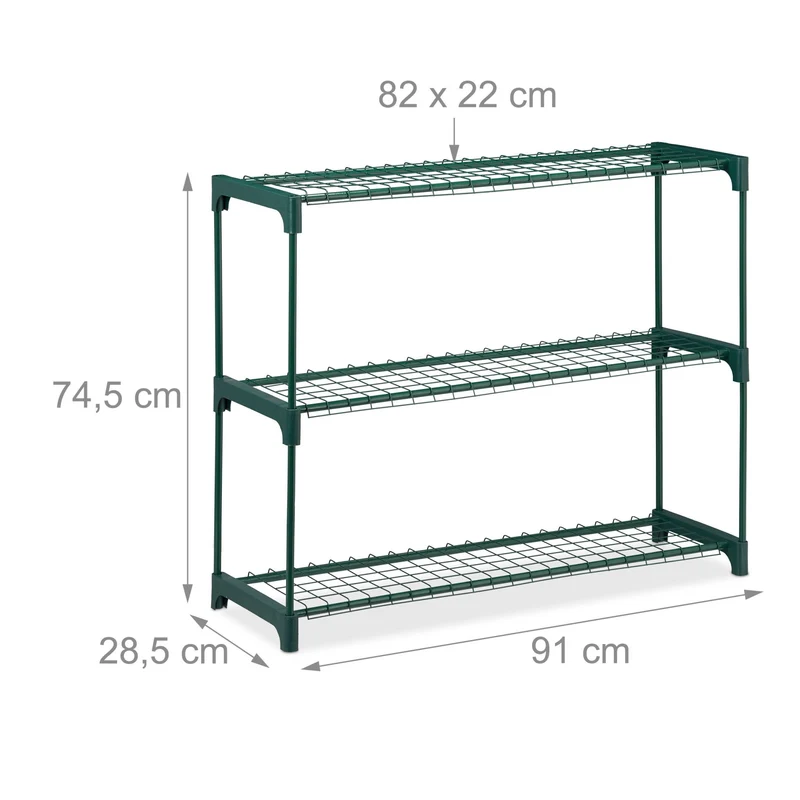 Etagère à plantes design intemporel 3 niveaux 75 x 30 x 100 cm en bois naturel 13_0008147