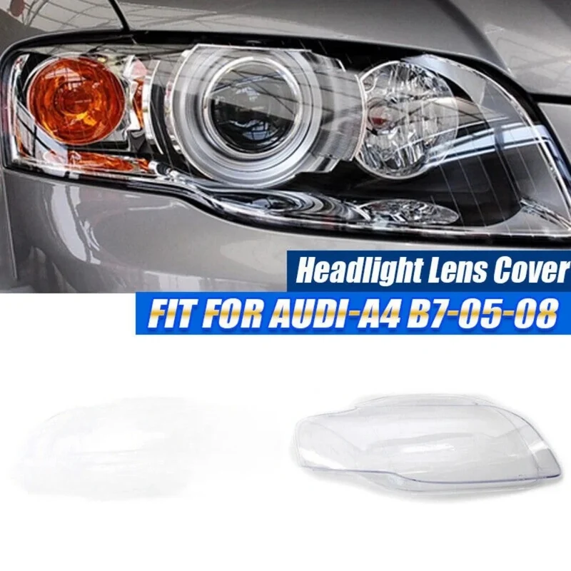 Coque Lentille Phare Audi A4 B7 S4 RS4 2006-2008 Transparente