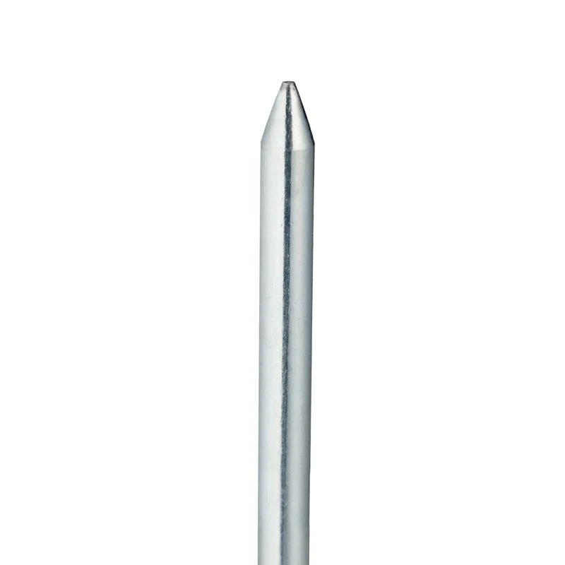 Lot de 24 sardines rondes piquets de tente camping fixations sécurisées 18 x 3,5 x 0,6 cm en fer galvanisé argenté 13_0008980