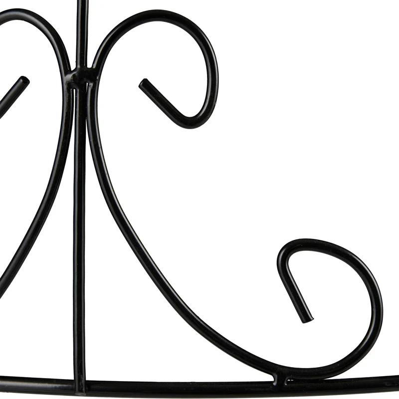 Tuteur rosier grimpant semi-circulaire décoratif jardin support plantes 200 x 30 x 30 cm en fer noir 13_0008326