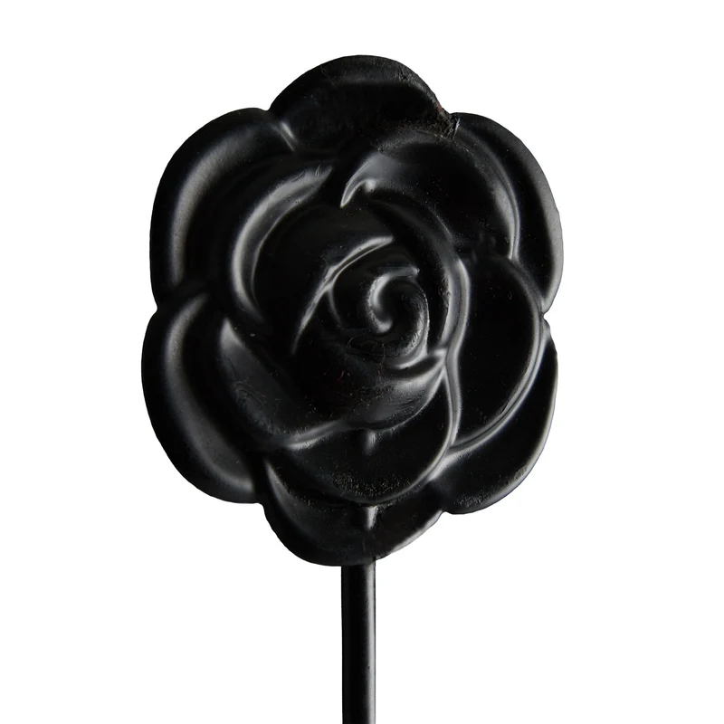 Tuteur rosier grimpant semi-circulaire décoratif jardin support plantes 200 x 30 x 30 cm en fer noir 13_0008326