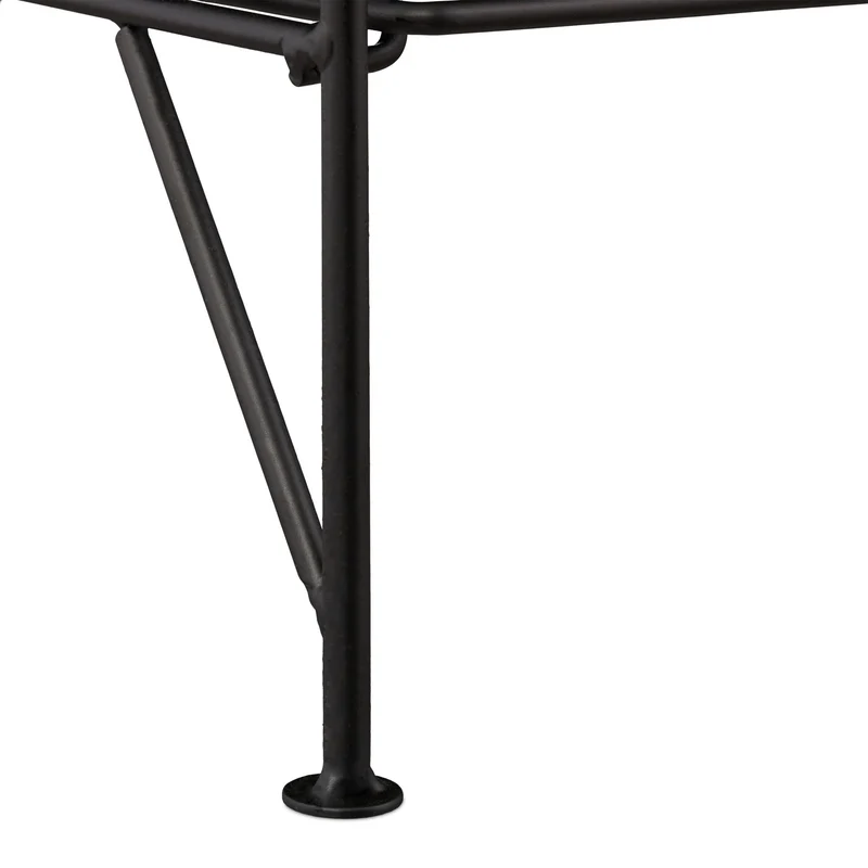 Étagère à fleurs extérieure pliable 100 x 30 x 100 cm design moderne balcon en fer noir 13_0008325