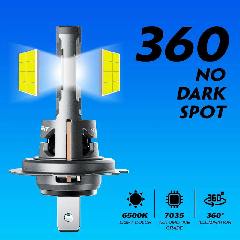NOVSIGHT Phare LED H7 Mini 60W 12000LM Universelle
