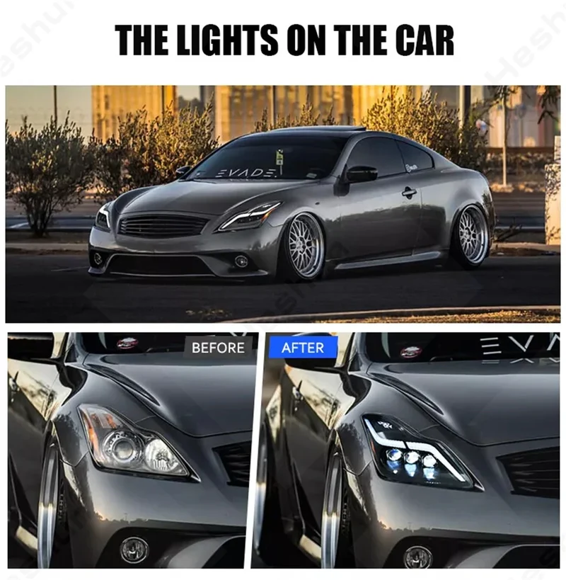 Phares LED Paire Infiniti G37 Q60 Coupe 2008-2015
