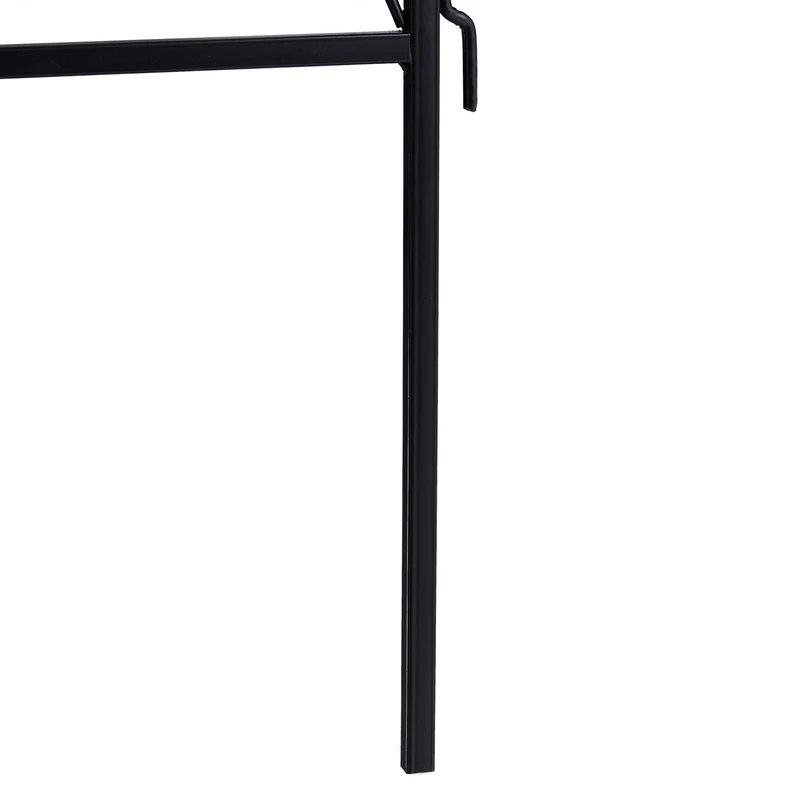 Lot de 3 treillis de jardin en métal noir 122 x 31 x 1 cm style décoratif améliore la croissance en acier zingué noir 13_0008345