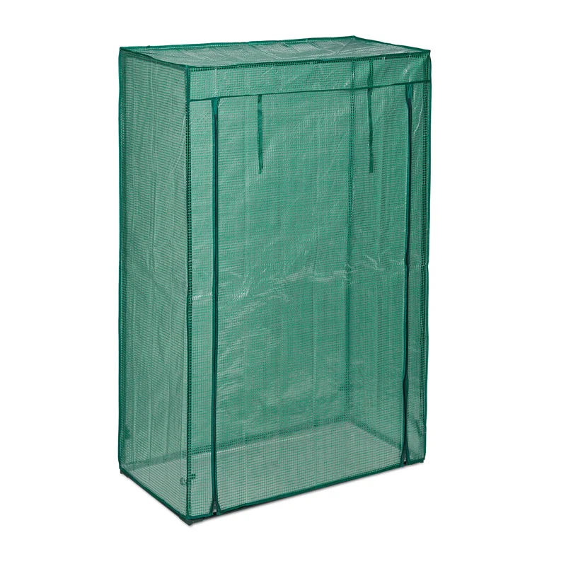 Serre à tomates compacte jardin balcon 150 x 100 x 50 cm montage facile design pratique en acier vert 13_0008888