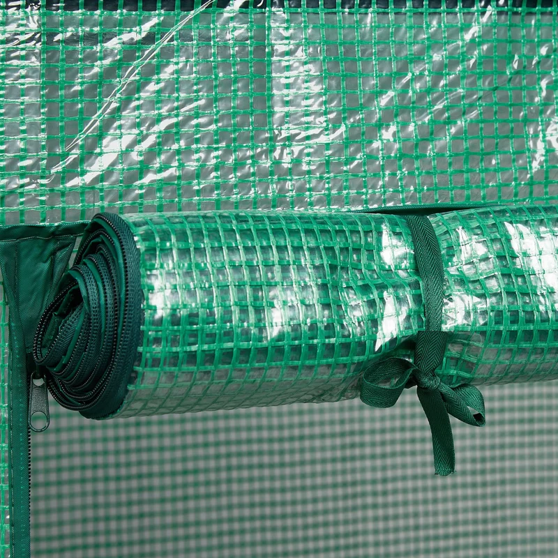 Serre à tomates compacte jardin balcon 150 x 100 x 50 cm montage facile design pratique en acier vert 13_0008888