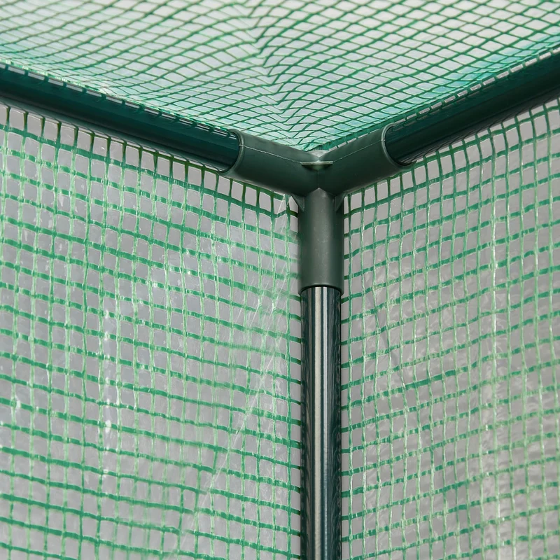 Serre à tomates compacte jardin balcon 150 x 100 x 50 cm montage facile design pratique en acier vert 13_0008888