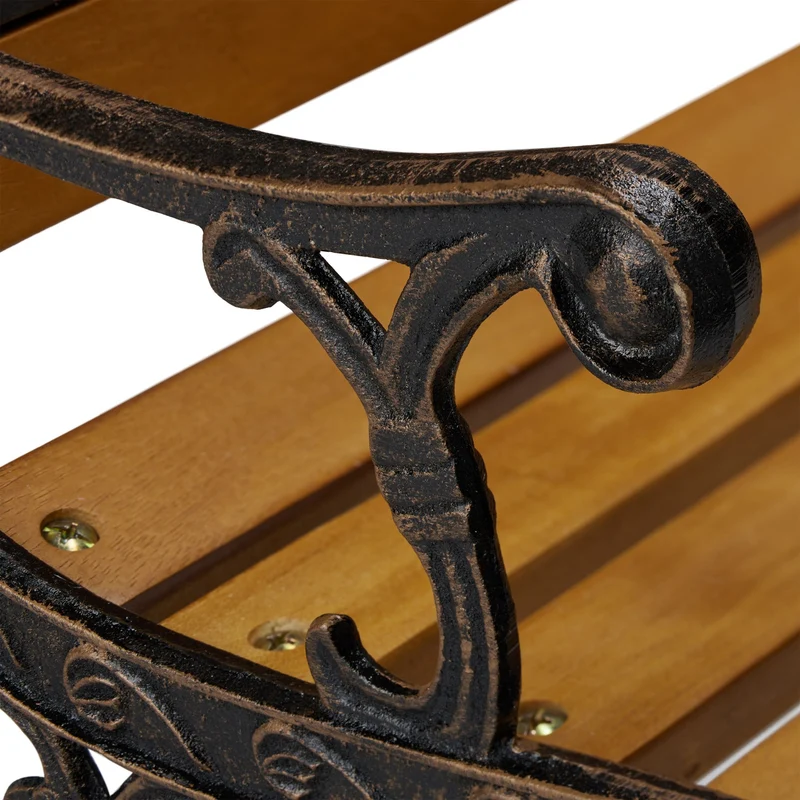 Banc de jardin enfants motifs animaux 100 x 40 x 50 cm en bois marron 13_0008340