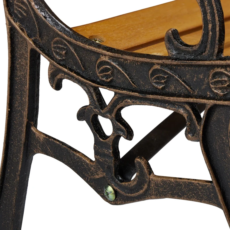Banc de jardin enfants motifs animaux 100 x 40 x 50 cm en bois marron 13_0008340
