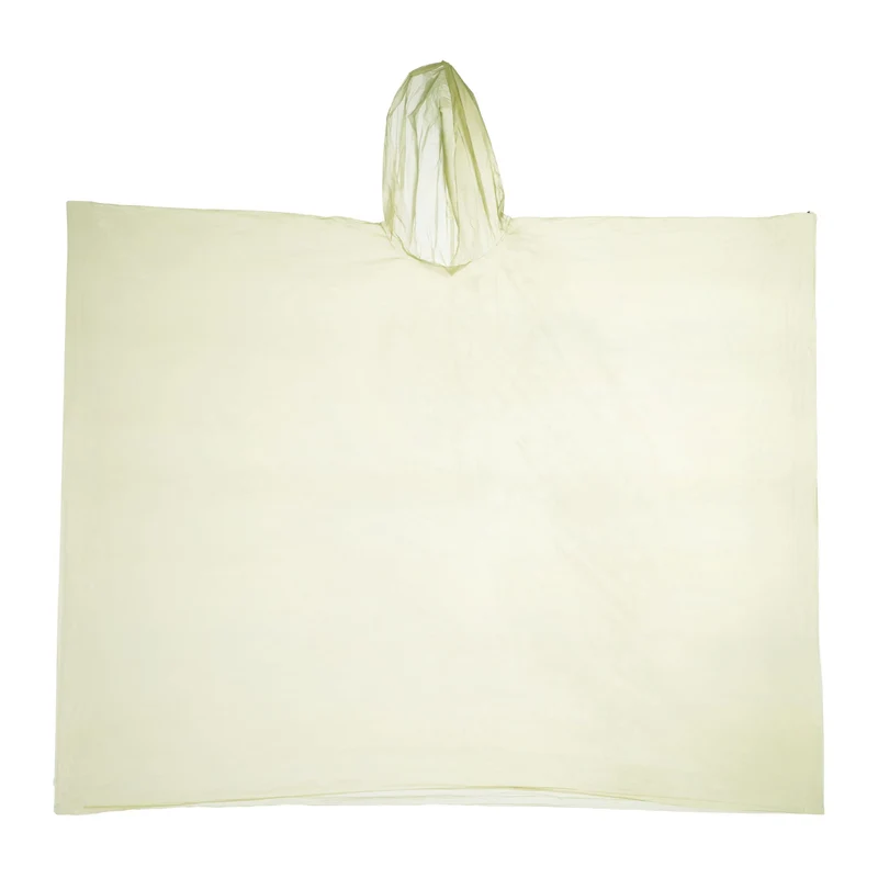 Lot de 10 ponchos de pluie jetables légers protection unisexe camping randonnée 95 x 120 cm en PE transparent 13_0007619