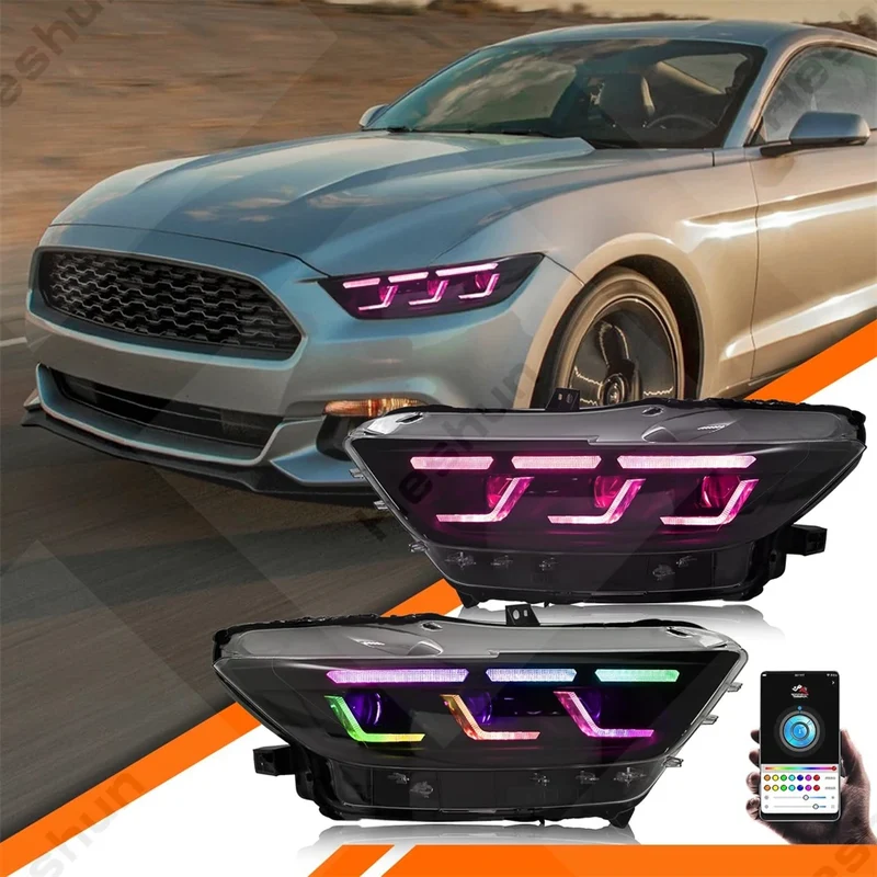 Phares Avant LED Sequentiel Ford Mustang Shelby GT500