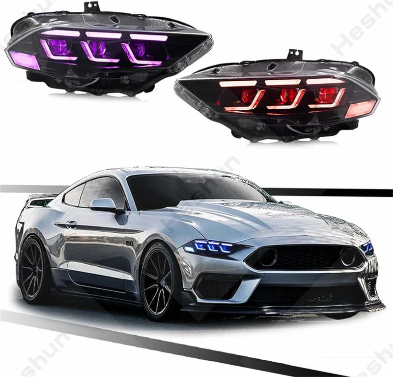 Phares Avant LED Sequentiel Ford Mustang Shelby GT500