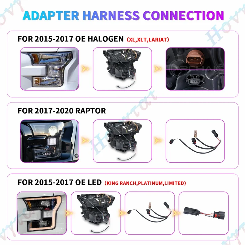 Phares LED Ford F150 XL XLT Raptor Look Sportif