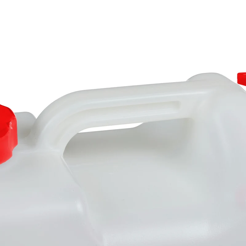 Bidon à eau transportable idéal pour camping 35,5 x 17 x 32,5 cm léger hermétique en HDPE blanc 13_0008814