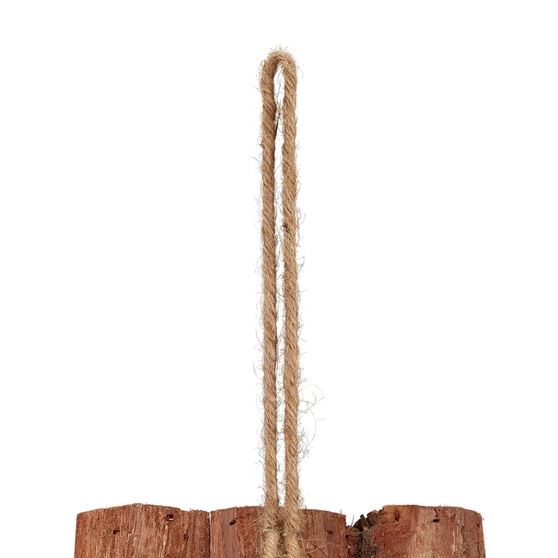 Maison d'oiseaux décorative à suspendre pour jardin 20 x 15 x 15 cm ambiance rustique en bois naturel 13_0008381