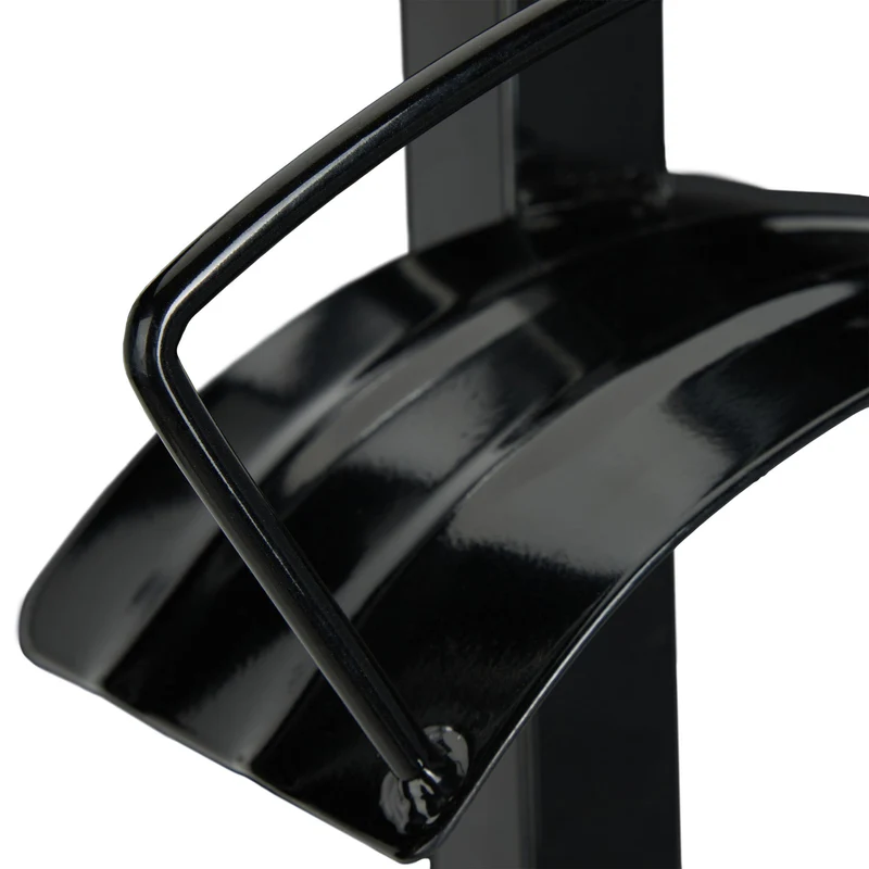 Support de tuyau d'arrosage jardin colonne avec robinet design simple 45 mètres en acier noir 13_0009351