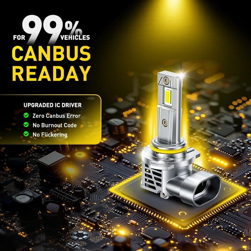 Ampoules Phares LED Canbus AUXITO 9005 HB3 9006 HB4 6500K