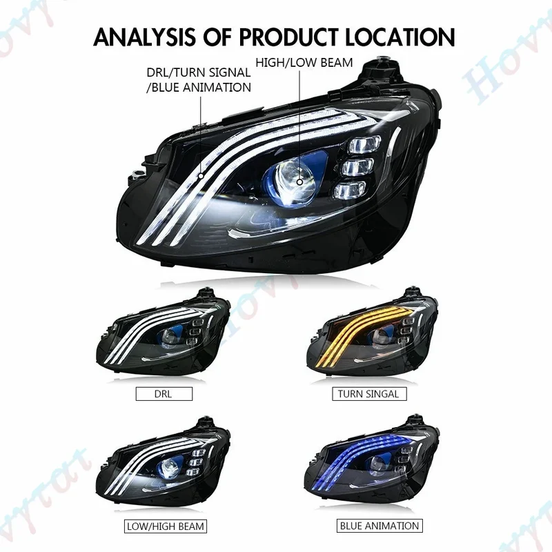 Phares LED Mercedes Classe E W213 E200 E300 AMG 2016-2021