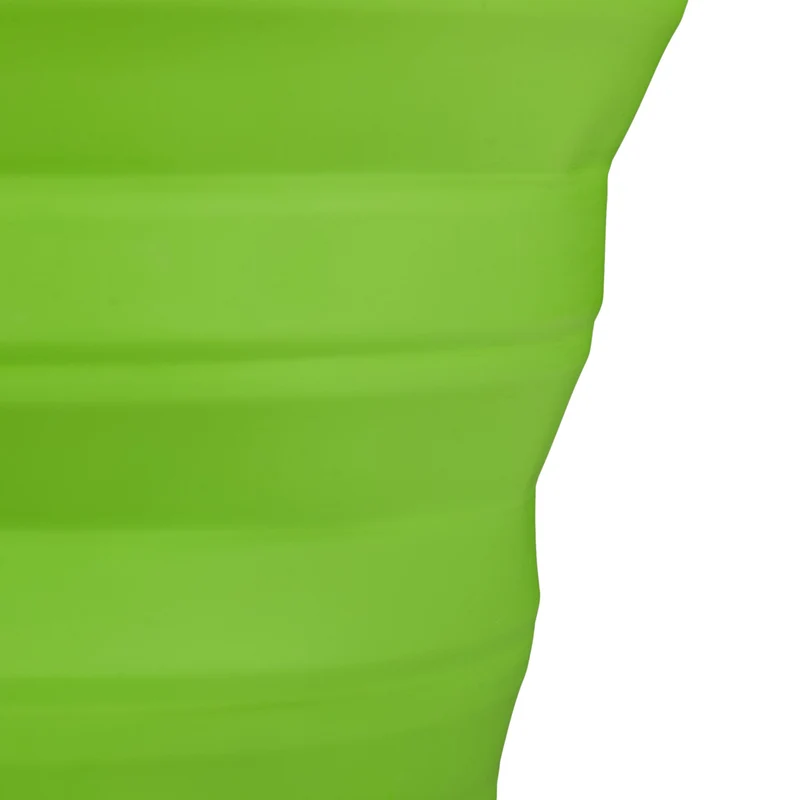 Seau pliable 10 l pratique camping festival rangement facile en silicone vert 13_0008632