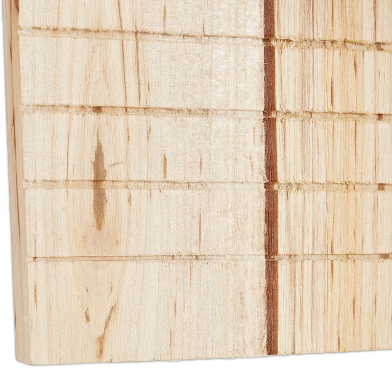 Abri à chauves-souris en bois non traité 30 x 20 x 15 cm avec planche d'atterrissage style naturel en bois brun 13_0007565