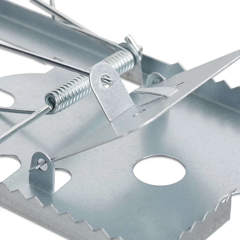 Lot de 4 tapettes à souris réutilisables piège efficace pour intérieur extérieur 16 x 8,5 x 5 cm en fer galvanisé argenté 13_0007903