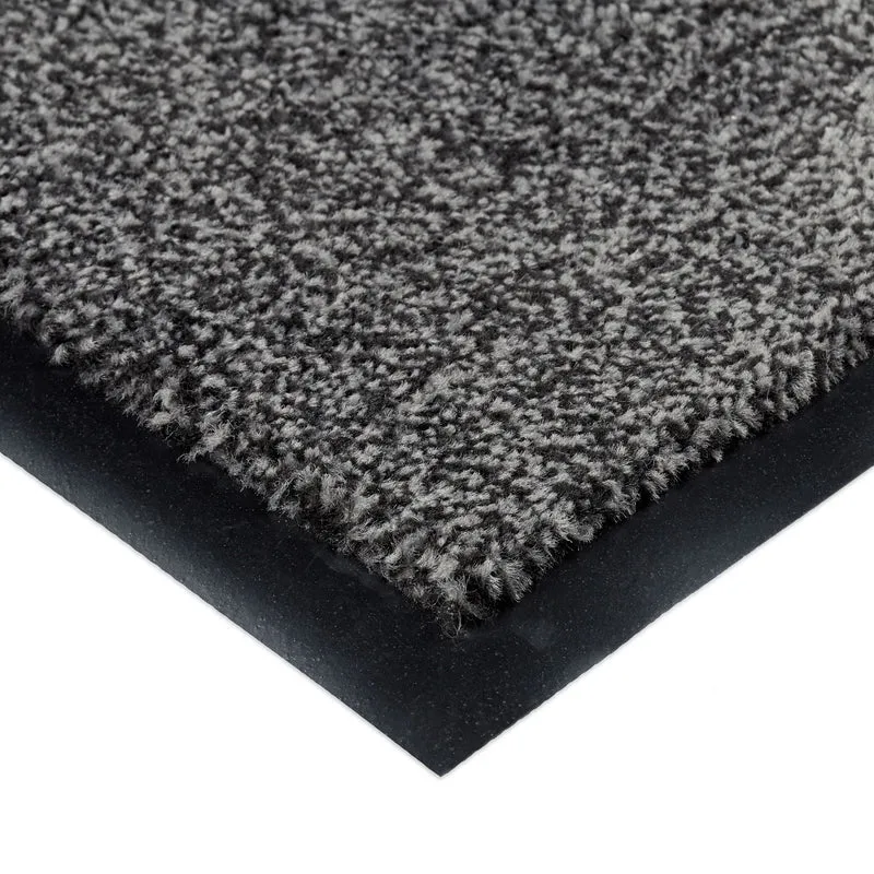 Paillasson d'entrée antidérapant extra fin 40 x 60 cm design moderne ambiance cosy en polypropylène gris 13_0008611
