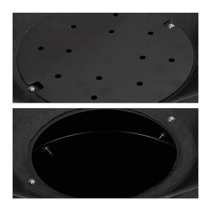 Barbecue portable de balcon pour 2 à 4 personnes réglable 60 x 60 x 80 cm en fonte de fer noir 13_0008318