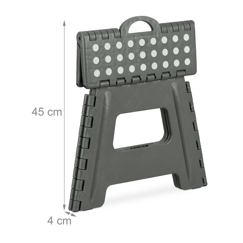 Tabouret pliable pratique pour la maison 32 x 40 x 30 cm en plastique beige 13_0008620