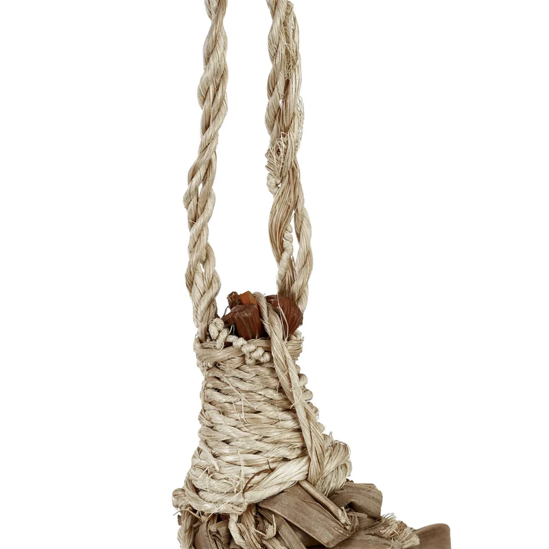 Nid d'oiseau décoratif naturel pour balcon jardin 31 x 20 cm ambiance exotique en fibre de coco 13_0008699