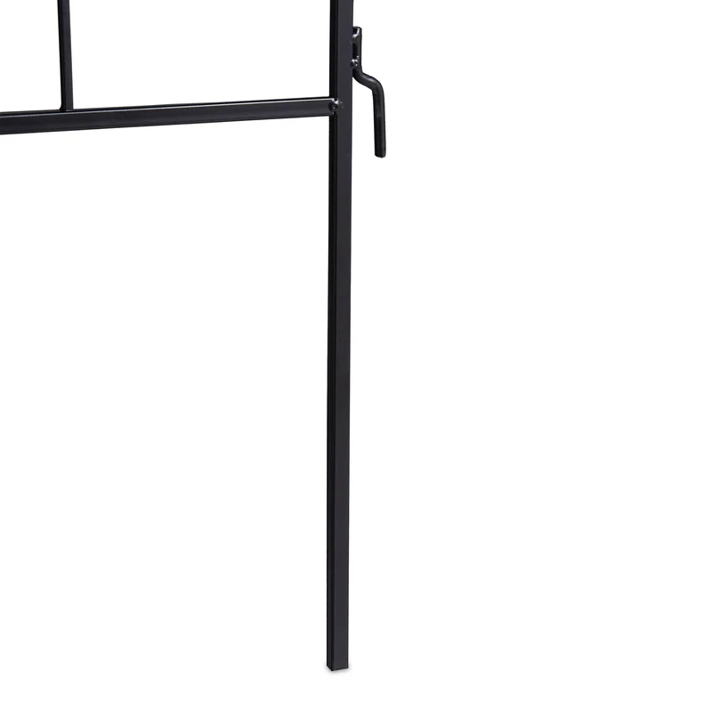 Lot de 3 treillis de jardin décoratifs noir 122 x 30,5 x 0,8 cm en acier galvanisé noir 13_0008365