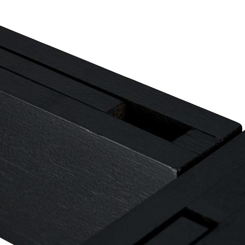 Support à pot réglable pour déco intérieure style moderne largeur ajustable en bambou noir 13_0007659