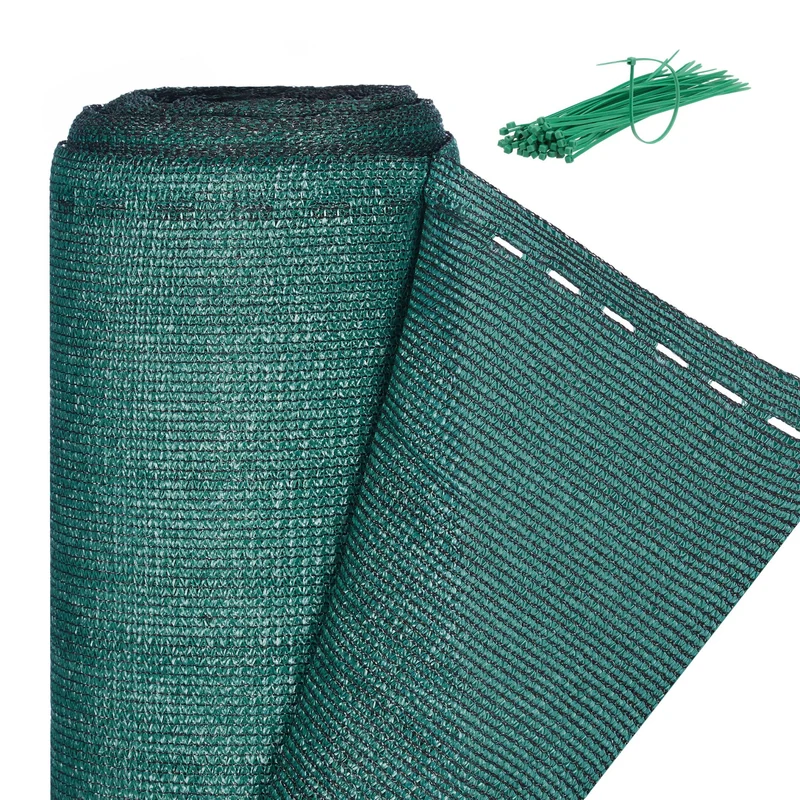 Brise-vue en tissu HDPE jardin balcon 120 x 600 cm protection des regards et du vent en vert foncé 13_0007145