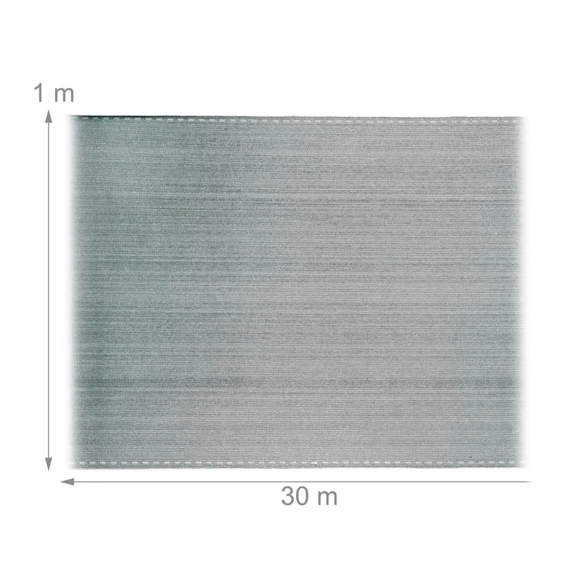 Brise-vue tissu HDPE 1 x 6 m protection visuelle ombre 85% jardin balcon en matériau vert foncé 13_0007142