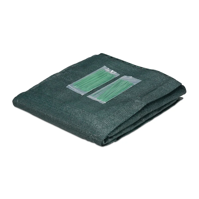 Brise-vue tissu HDPE 1 x 6 m protection visuelle ombre 85% jardin balcon en matériau vert foncé 13_0007142