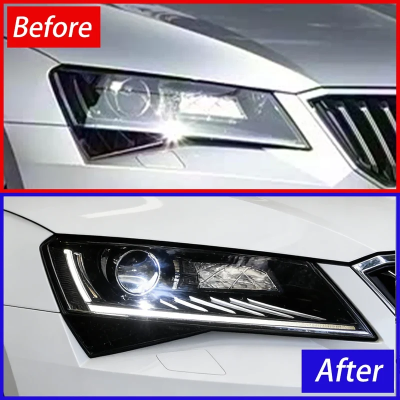 Phares LED Skoda Superb Animation Démarrage