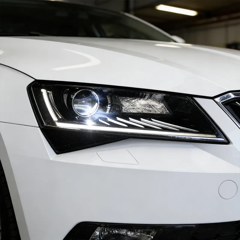 Phares LED Skoda Superb Animation Démarrage