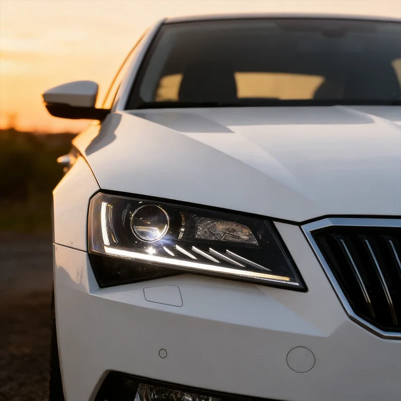 Phares LED Skoda Superb Animation Démarrage