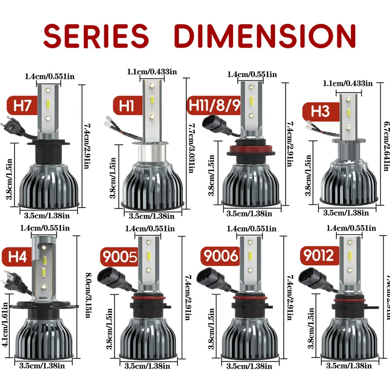 Ampoules LED HEYWORD 160W 22000LM Canbus Universelles