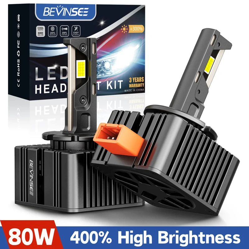 Ampoules LED D1S D2S D3S D5S VW BMW Mercedes 80W 8000LM