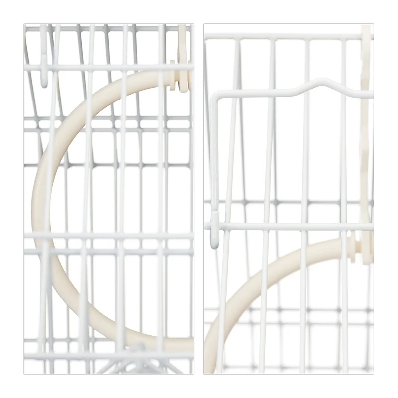 Cage à oiseaux pour canaris et pinsons 50 x 42,5 x 33,5 cm avec nettoyage facile design décoratif en acier noir 13_0009841