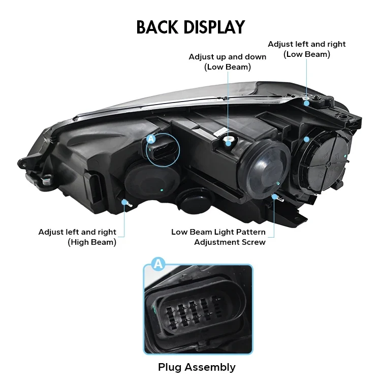 Phares LED Volkswagen Golf 7 et 7.5 MK7 2012-2020 Look Sport