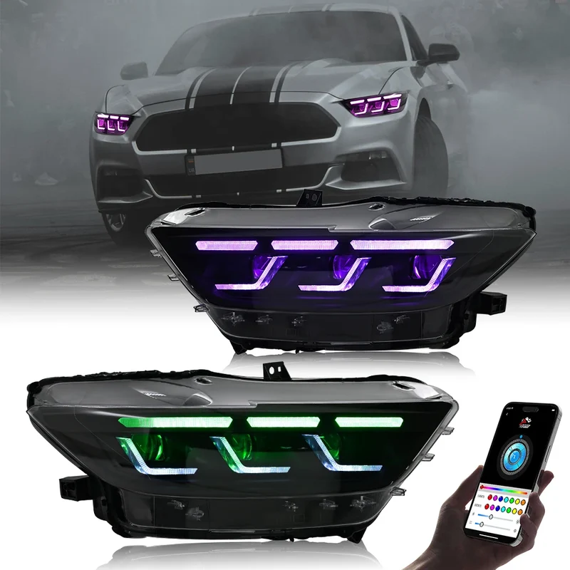 Phares Full LED Ford Mustang 2015-2017 Shelby GT350 GT500