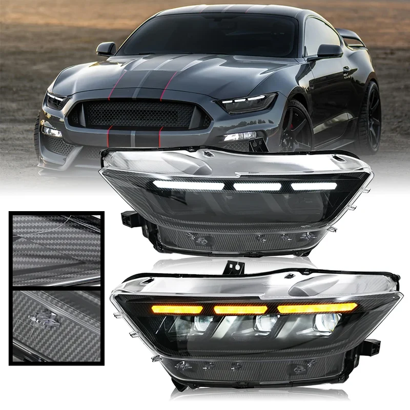 Phares Full LED Ford Mustang 2015-2017 Shelby GT350 GT500