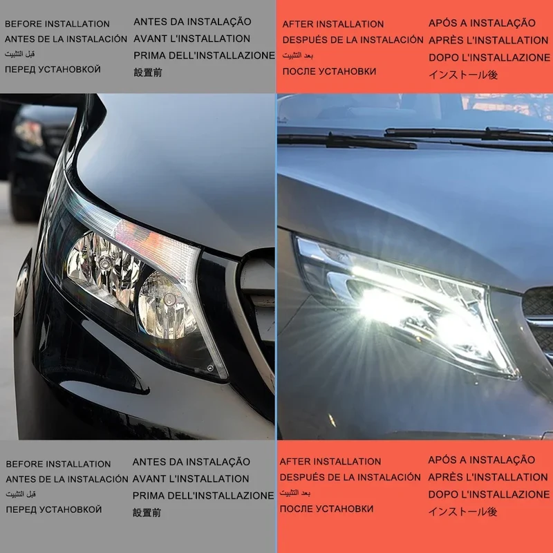 Phares LED Mercedes Vito W447 Classe V 2016-2023 Look Premium